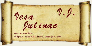 Vesa Julinac vizit kartica